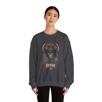 Skull Cowboy Crewneck — Western Gothic Dark Aesthetic Gift | Root to Peak