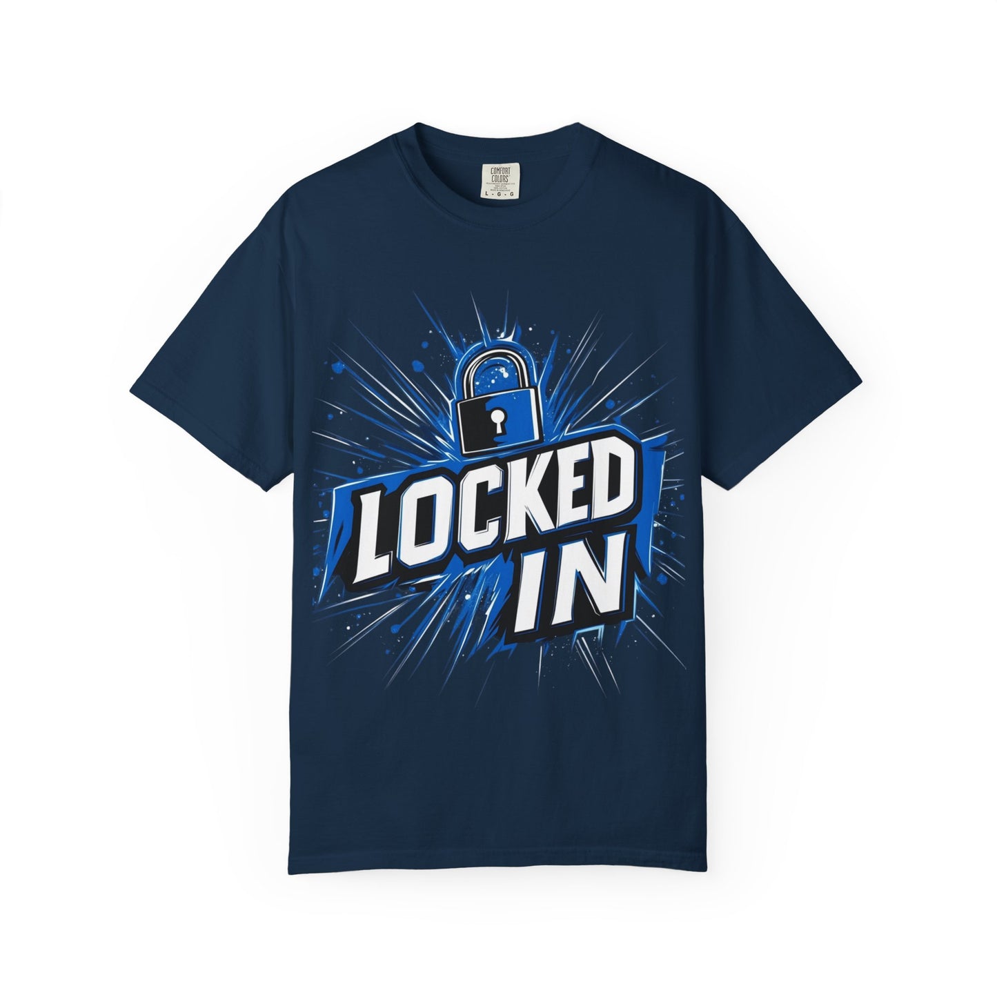 Locked In Padlock Graphic Tee — Focus Discipline Mindset | Root to Peak