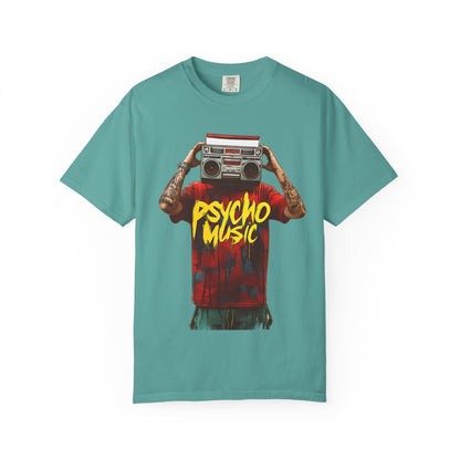 Psycho Music Boombox Tee — Retro Hip Hop Streetwear | Root to Peak