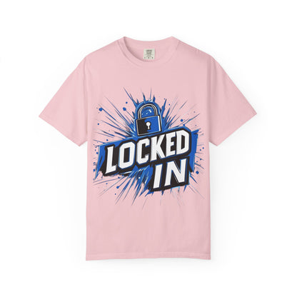 Locked In Padlock Graphic Tee — Focus Discipline Mindset | Root to Peak
