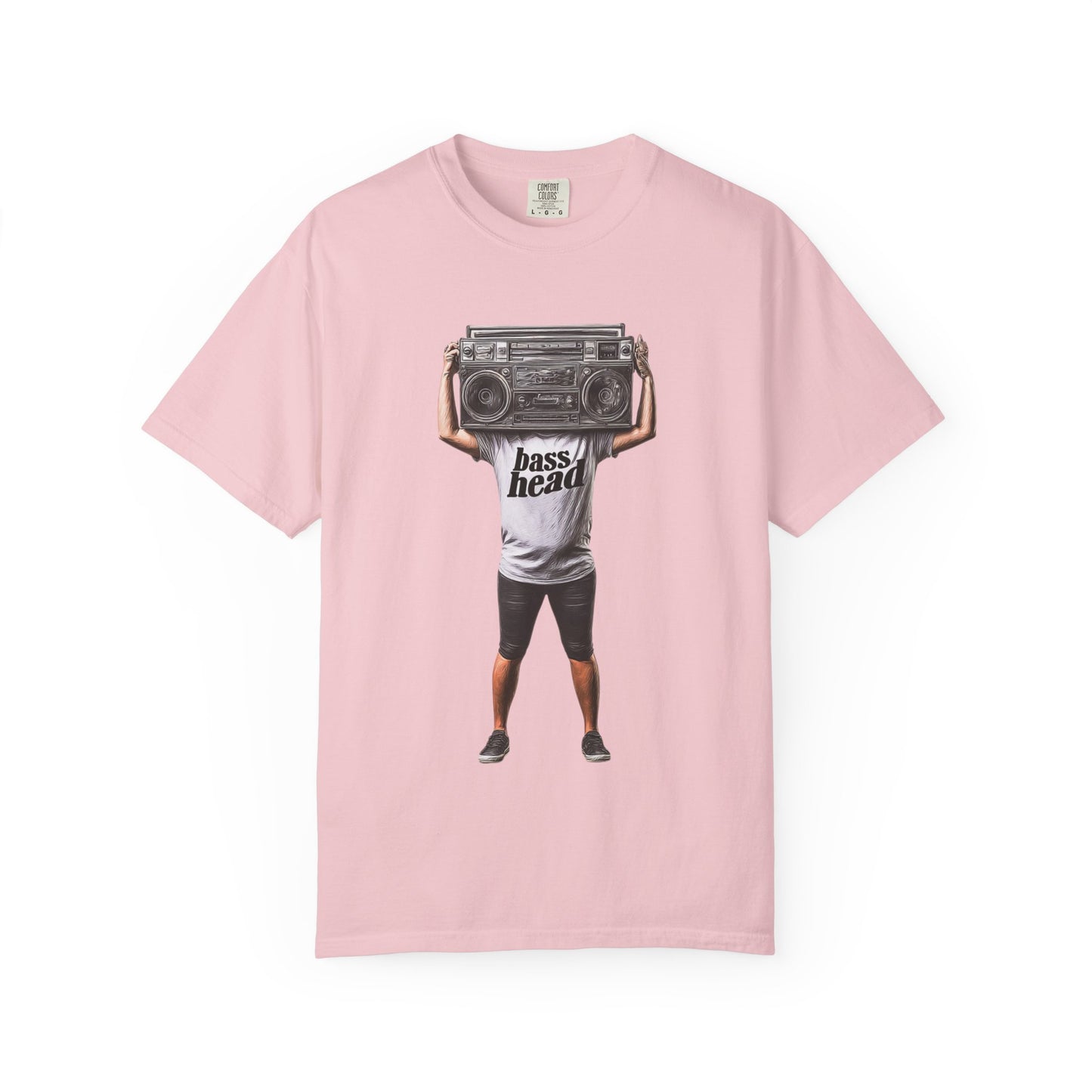 Bass Head Retro Boombox Tee — Streetwear Music Graphic | Root to Peak