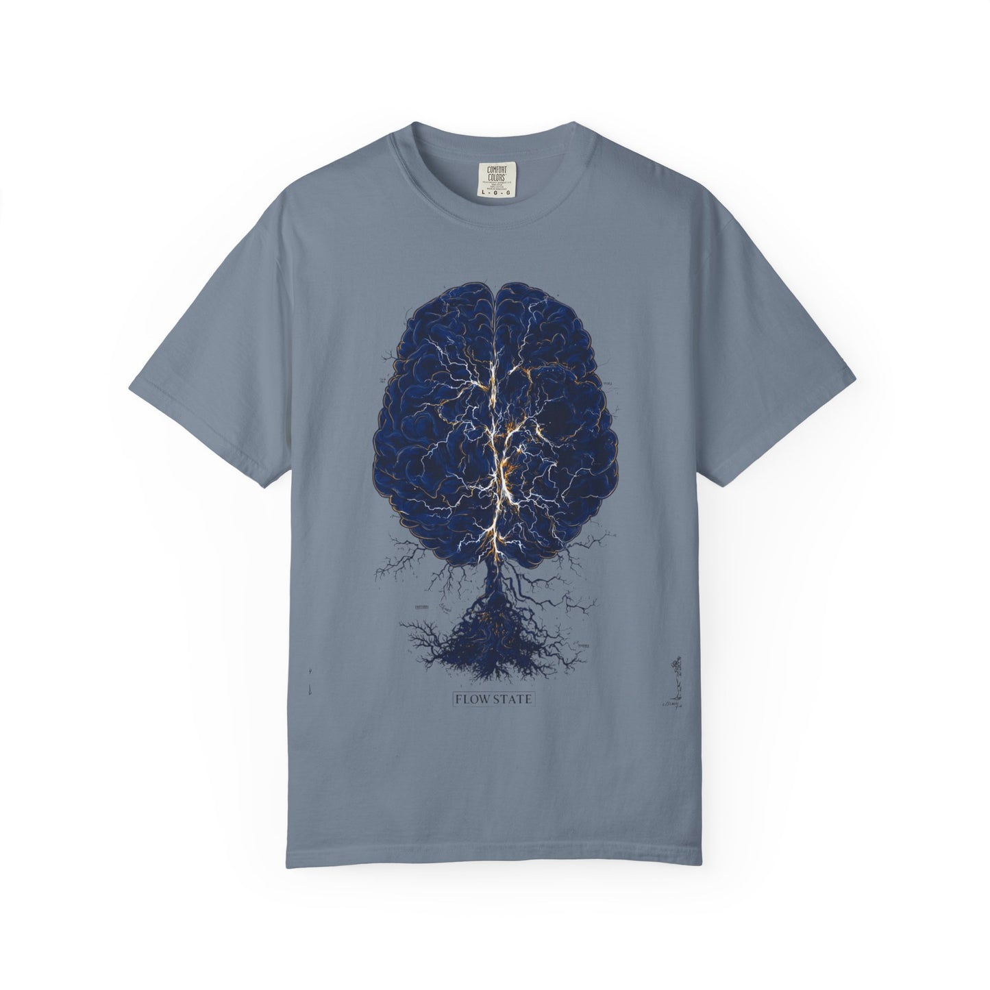 Flow State Brain Tree Tee — Neuroscience Focus Art | Root to Peak