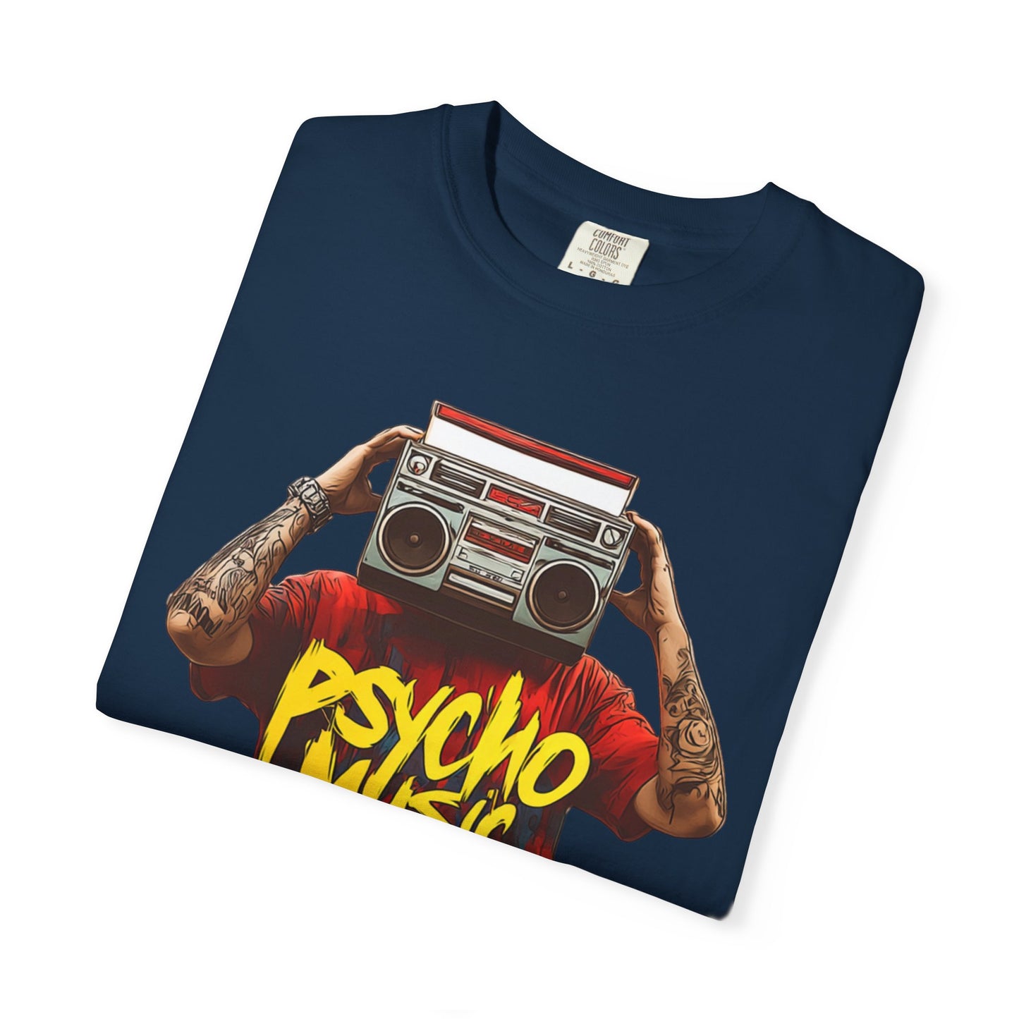 Psycho Music Boombox Tee — Retro Hip Hop Streetwear | Root to Peak