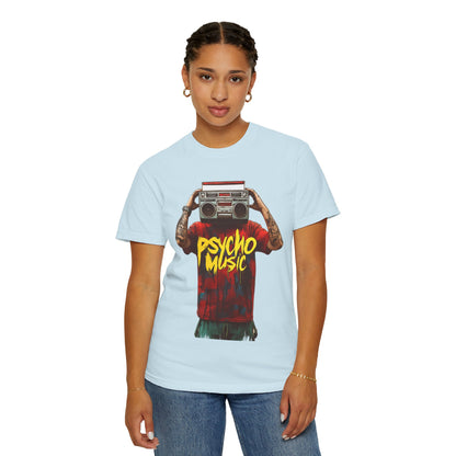 Psycho Music Boombox Tee — Retro Hip Hop Streetwear | Root to Peak