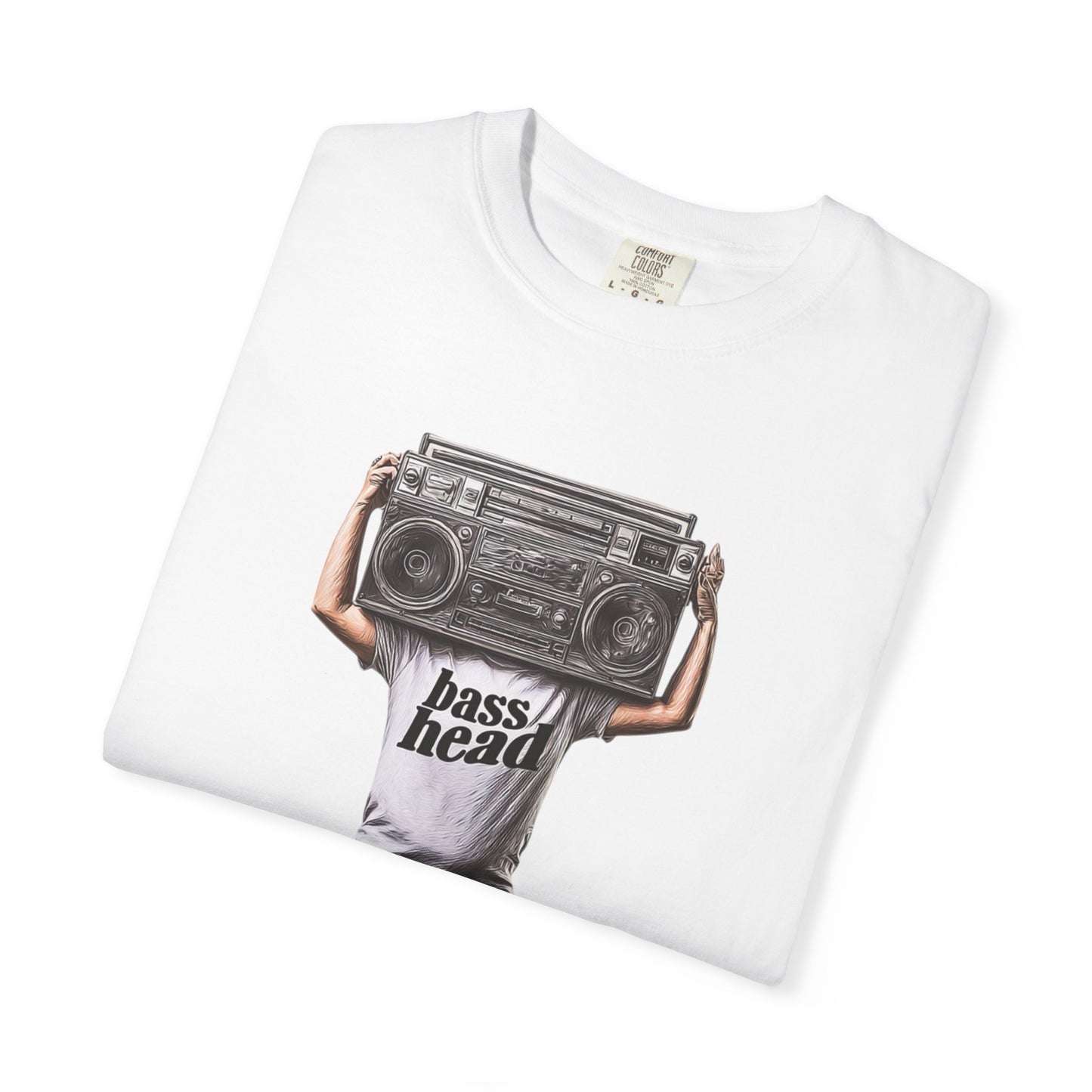 Bass Head Retro Boombox Tee — Streetwear Music Graphic | Root to Peak
