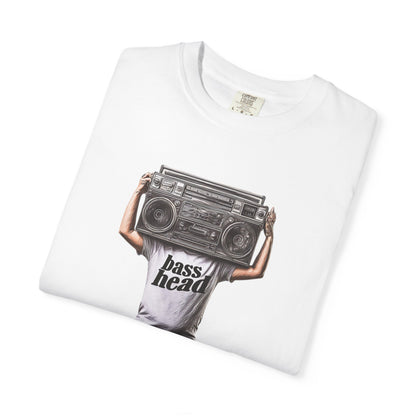 Bass Head Retro Boombox Tee — Streetwear Music Graphic | Root to Peak