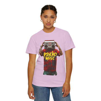 Psycho Music Boombox Tee — Retro Hip Hop Streetwear | Root to Peak