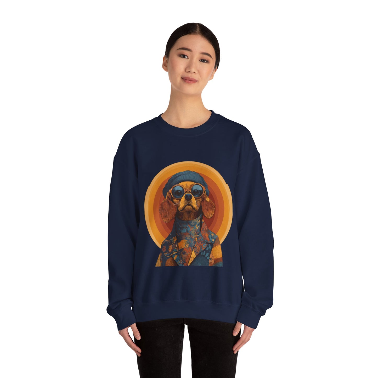 Retro Beagle Portrait Crewneck — Boho Dog Lover Gift | Root to Peak