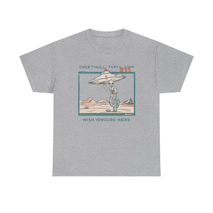 Greetings from Area 51 Tee — Retro Alien Postcard Graphic | Root to Peak
