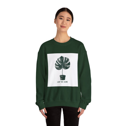 Leaf Me Alone Plant Crewneck — Funny Plant Lover Introvert | Root to Peak