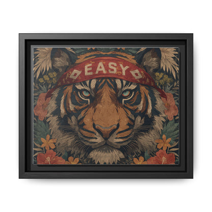 Tiger Easy Portrait Canvas — Vintage Floral Wall Art Gift | Root to Peak