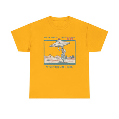 Greetings from Area 51 Tee — Retro Alien Postcard Graphic | Root to Peak