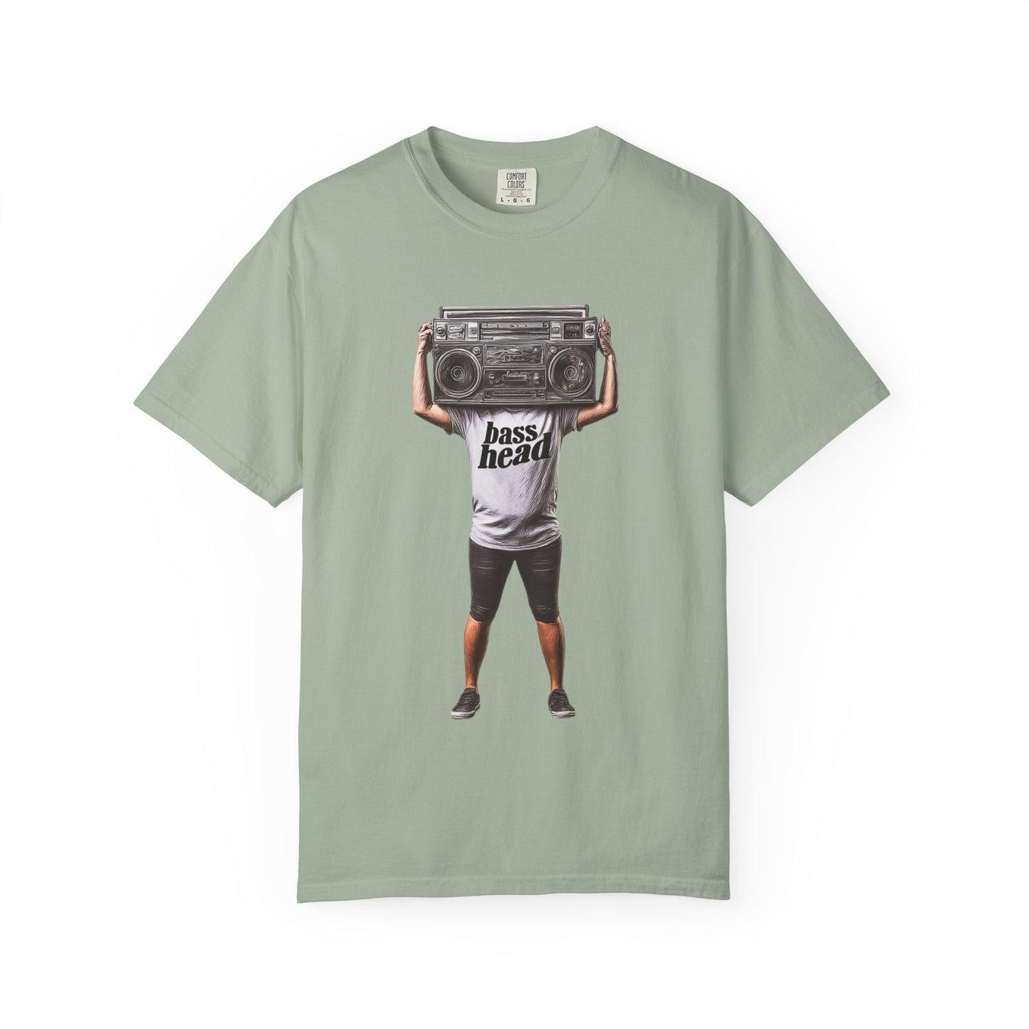 Bass Head Retro Boombox Tee — Streetwear Music Graphic | Root to Peak