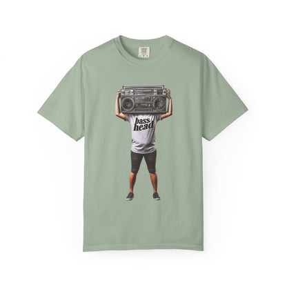Bass Head Retro Boombox Tee — Streetwear Music Graphic | Root to Peak