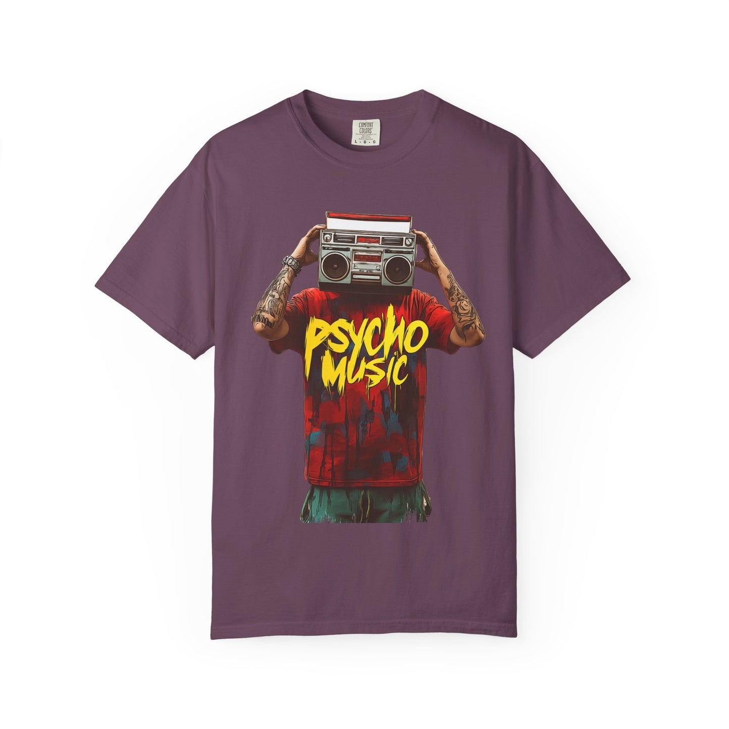 Psycho Music Boombox Tee — Retro Hip Hop Streetwear | Root to Peak