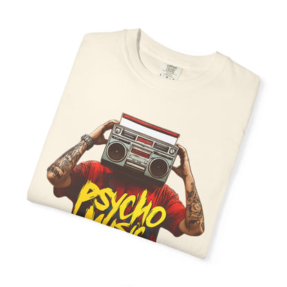 Psycho Music Boombox Tee — Retro Hip Hop Streetwear | Root to Peak