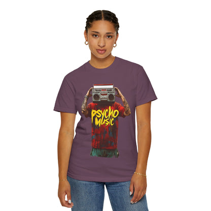 Psycho Music Boombox Tee — Retro Hip Hop Streetwear | Root to Peak