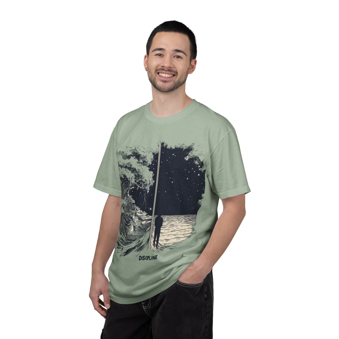 Discipline Ocean Wave Graphic Tee — Motivational Apparel | Root to Peak
