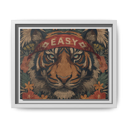 Tiger Easy Portrait Canvas — Vintage Floral Wall Art Gift | Root to Peak