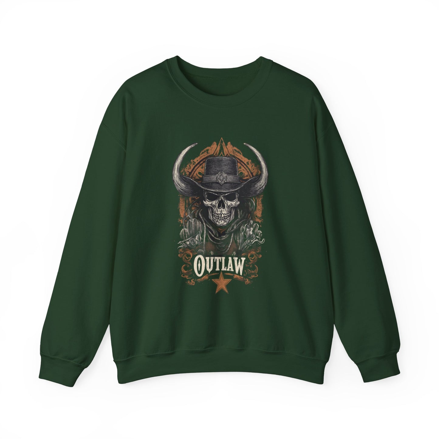 Skull Cowboy Crewneck — Western Gothic Dark Aesthetic Gift | Root to Peak