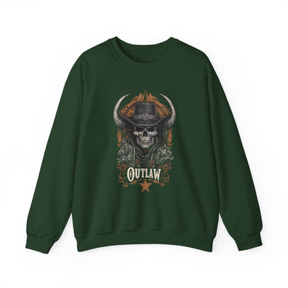 Skull Cowboy Crewneck — Western Gothic Dark Aesthetic Gift | Root to Peak