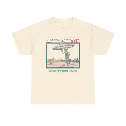 Greetings from Area 51 Tee — Retro Alien Postcard Graphic | Root to Peak