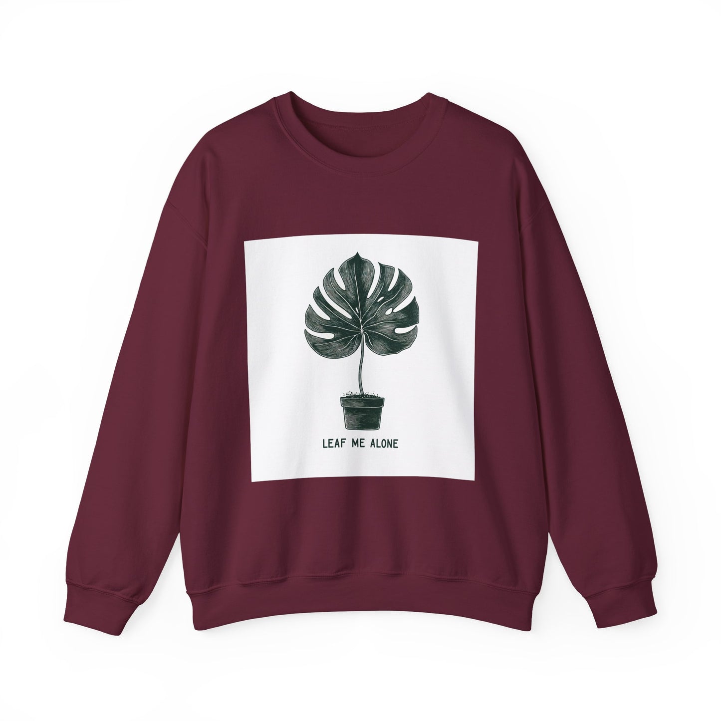 Leaf Me Alone Plant Crewneck — Funny Plant Lover Introvert | Root to Peak