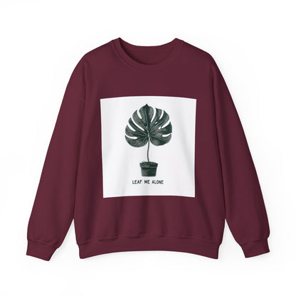 Leaf Me Alone Plant Crewneck — Funny Plant Lover Introvert | Root to Peak