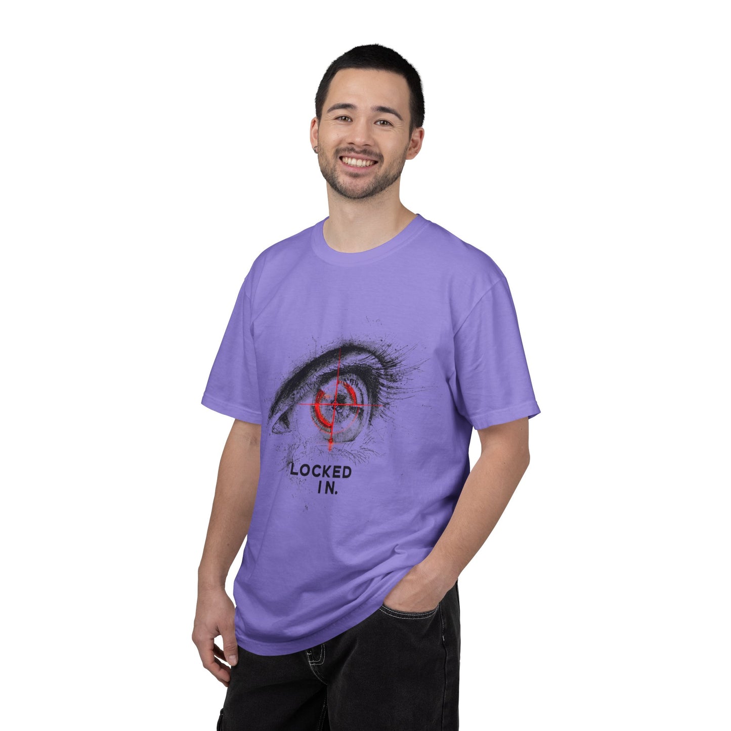 Locked In Eye Graphic Tee — Focus Mindset Athlete Gift | Root to Peak