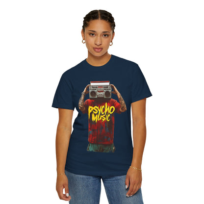 Psycho Music Boombox Tee — Retro Hip Hop Streetwear | Root to Peak